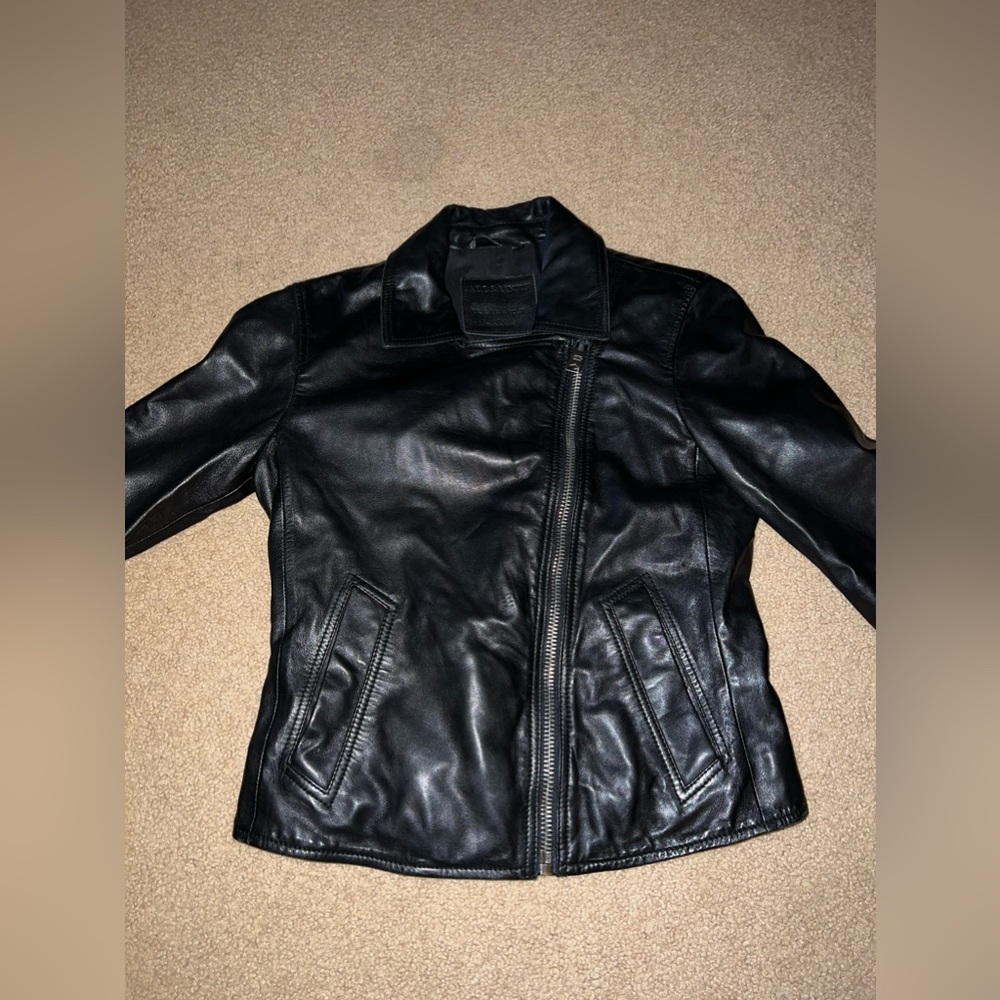 All saints leather jacket